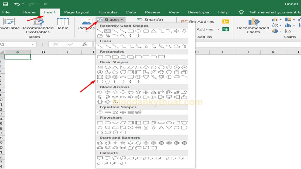 Cách Vẽ Hình Trong Excel | Thủ Thuật - Dankythuat